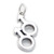 Double Mars male sterling silver charm .925 x 1 man men charms