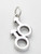 Double Mars male sterling silver charm .925 x 1 man men charms additional view