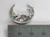 Man in the Moon sterling silver pendant .925 Celestial moons pendants detail