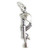Gun with Helmet sterling silver charm .925 x 1 Armed Forces charms
