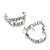 Fangs opening sterling silver charm .925 x 1 Vampire charms