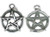 Pentagram sterling silver charm pendant .925 pentagram charms side view