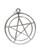 Pentagram sterling silver charm pendant .925 x 1 pentagram charms K