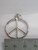 Peace sterling silver pendant charm .925 Peaceful charms and pendants size example