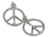 Peace sterling silver pendant charm .925 x1 Peaceful charms and pendants