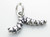 Caterpillar sterling silver charm .925 x 1 Caterpillars charms side view