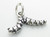 Caterpillar sterling silver charm .925 x 1 Caterpillars charms image 7
