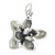 Lotus Flower 3D sterling silver charm .925 Flowers of Peach charms