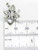 Lotus Flower 3D sterling silver charm .925 Flowers of Peach charms size example