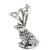 Jackalope sterling silver charm .925 x 1 Jack-a-lope Rabbit charms