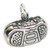Radio Boom Box sterling silver charm .925 x 1 Radio Cassette player