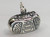Radio Boom Box sterling silver charm .925 x 1 Radio Cassette player side view