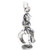 Child playing on a tyre swing sterling silver charm .925 Games Fun