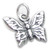 Butterfly sterling silver charm .925 x 1 Butterflies charms.