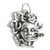 Medusa Gorgon sister sterling silver charm .925 x 1 Snakes for hair