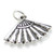 Hand Fan sterling silver charm .925 x 1 Fans and cooling charms