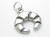 Croissant 2D sterling silver charm .925 x 1 Food and Croissants charms additional view
