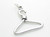 Coat hanger sterling silver charm .925 Clothes Hangers charms additional view