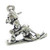 Caveman dragging his wife sterling silver charm .925 Cave Man