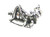 Locust Grasshopper sterling silver charm .925 Locusts insects charms side view