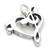 Bass and Treble Clef sterling silver charm .925 x 1 Music charms