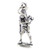 Outdoor Girl with hand on knife sterling silver charm .925 Survival