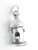 Bird Feeder House sterling silver charm .925 Birds Feeding charms size example