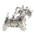 Scotty Dog sterling silver charm .925 Scottish Terrier dogs charms