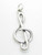 Treble Clef sterling silver charm pendant .925 x 1 Music notes charms A2 size example