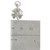 Four leaf clover sterling silver charm pendant .925 Lucky charms detail