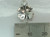 Four leaf clover sterling silver charm pendant .925 x 1 Lucky charms side view