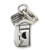 Toilet Outhouse sterling silver charm .925 x 1 John Dunny Lav