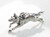 Wolf Running sterling silver charm .925 Wolves and Wolfs charms side view