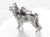 Border Collie dog sterling silver charm .925 x 1 Collies charms Dogs. side view