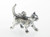 Pussy Cat sterling silver charm .925 Puss Cats charms side view