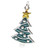 Christmas Tree sterling silver charm .925 Xmas trees charms C