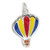 Hot Air Balloon sterling silver charm .925 x 1 Ballooning charms E