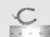 Horseshoe sterling silver large charm pendant .925 Horse Shoe Luck detail