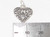 Grandmother heart sterling silver charm pendant .925 Grand Mother size example
