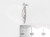 Sand Dollar sterlng silver charm 925 Snapper Biscuit or Sea Cookie side view
