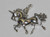 Unicorn 2D sterling silver charm .925 x 1 Unicorns charms additional view