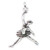 Ballerina sterling silver charm .925 x 1 Ballet and Ballerinas charms