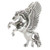 Pegasus 2D sterling silver charm pendant .925 Fantasy charms