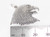 Eagle Head 2D sterlng silver large charm pendant .925 x1 Eagles pendants size example