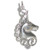 Unicorn 2D sterling silver charm .925 Unicorns charms A1