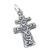 Double Cross sterling silver charm .925 x 1 Crosses charms
