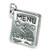 Menu - Good Food sterling silver charm .925 x 1 Restaurant Menus charms