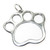 Large Pawprint sterling silver charm pendant .925 x 1 Dogs Cats charms