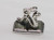 Book Worm sterling silver charm .925 x 1 reading writing author additional view