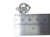 Peace Heart with Dove sterling silver charm .925 Love Doves charms size example